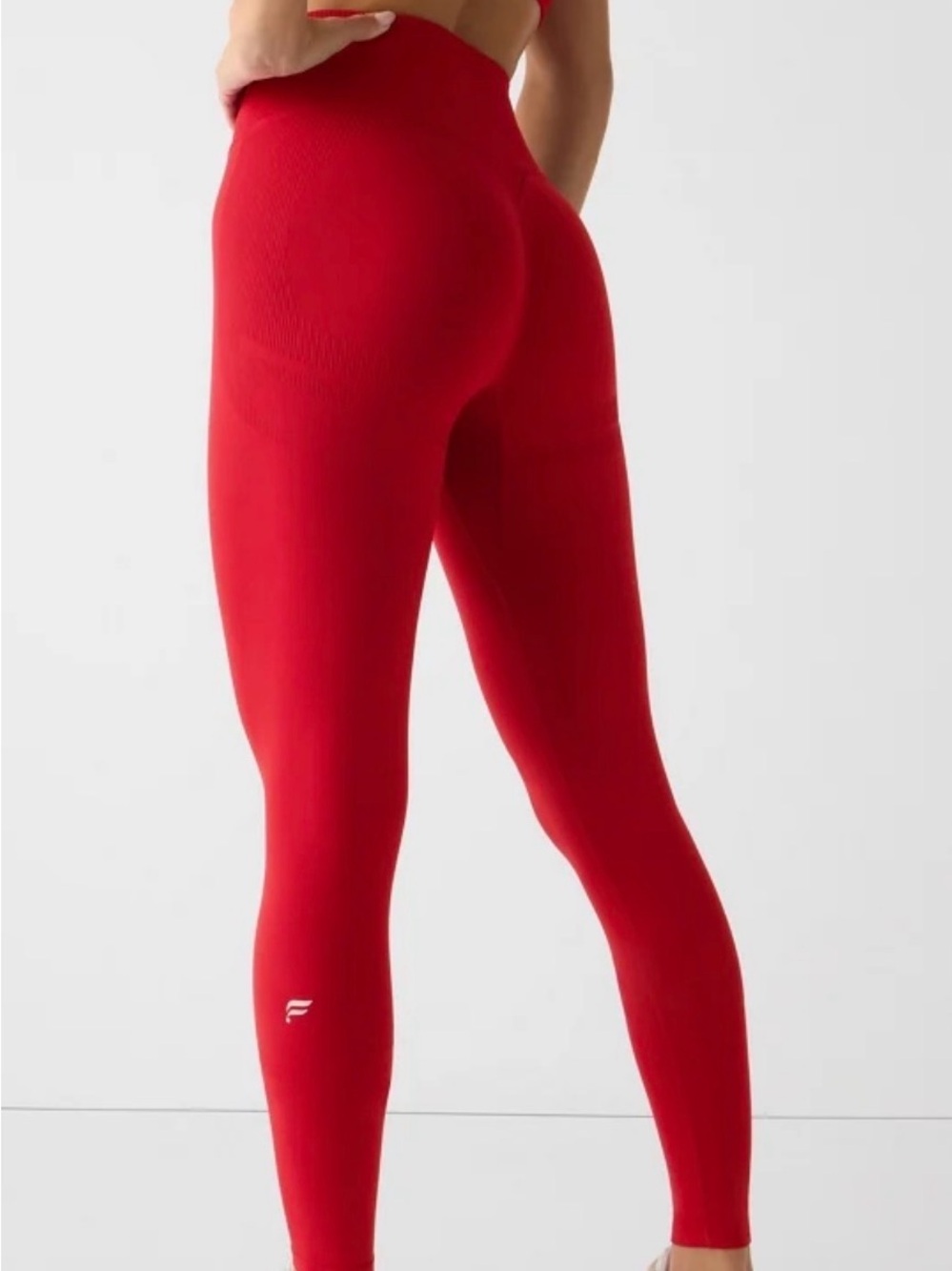 Fabletics Red High-Waisted Seamless Leggings